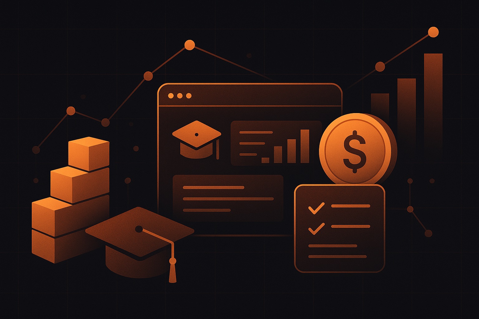 Illustration éditoriale : coût d'un logiciel pour organisme de formation