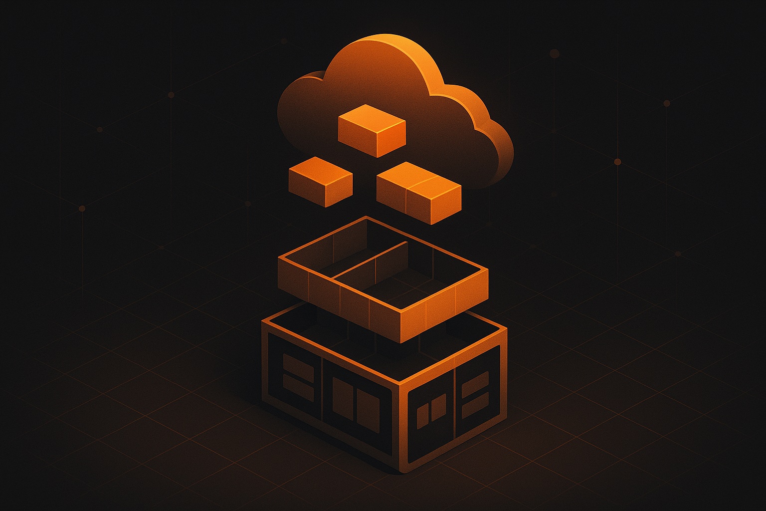 Illustration éditoriale : construire un produit SaaS multi-clients par briques