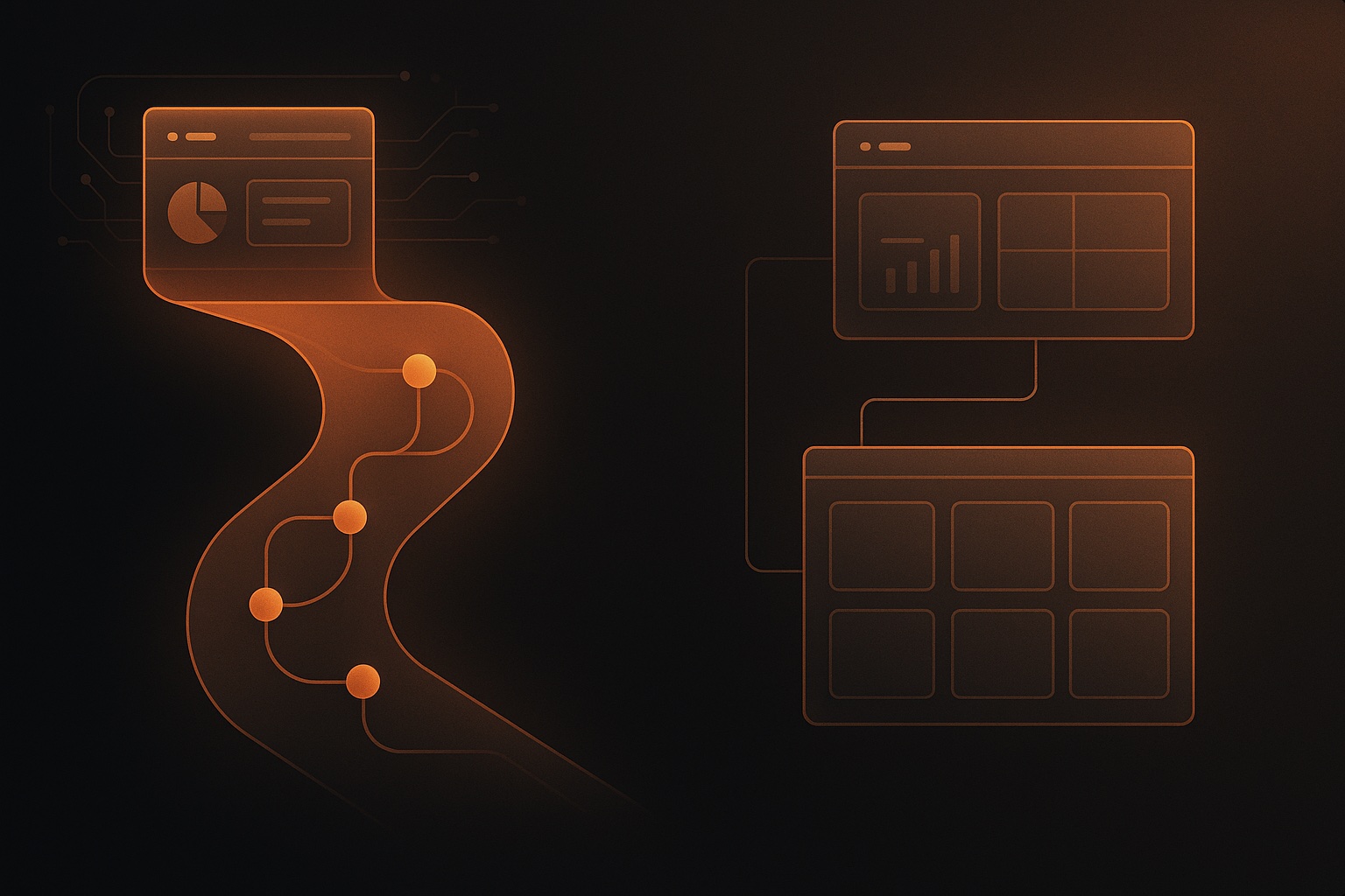 Illustration éditoriale : choisir entre un CRM sur mesure et un CRM du marché