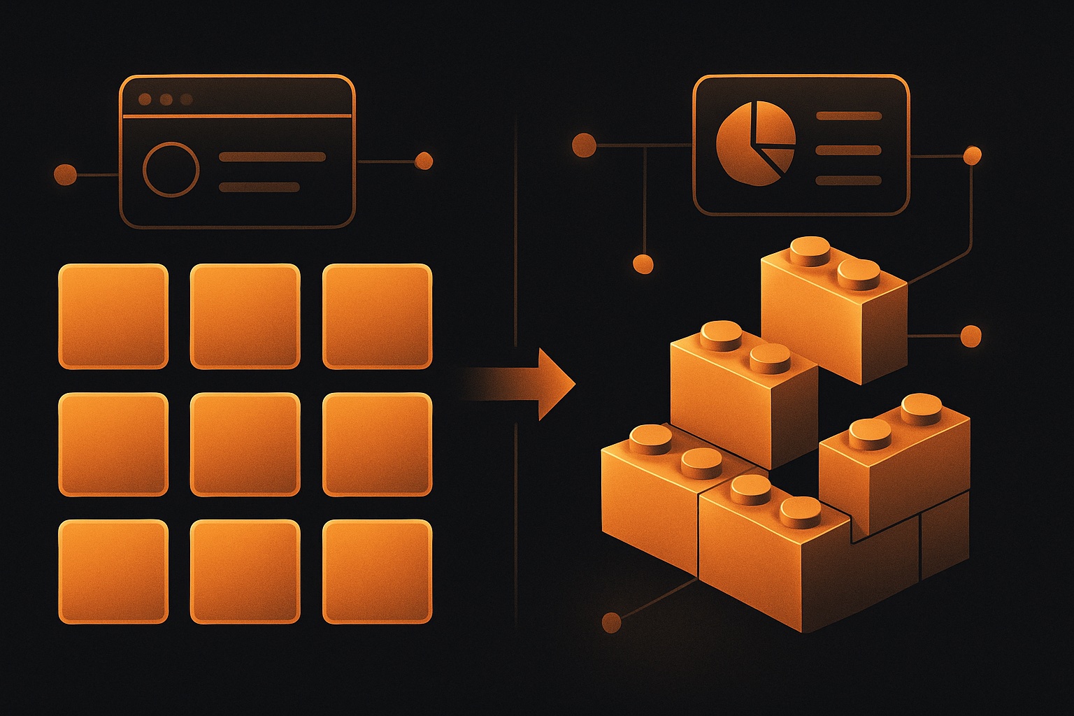 Illustration éditoriale : choisir entre un ERP standard et un ERP sur mesure