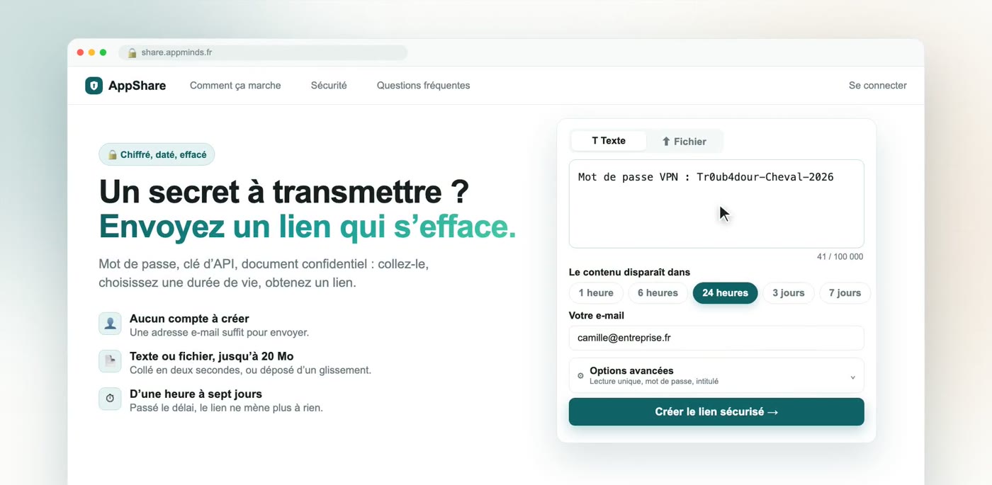 Aperçu de AppShare